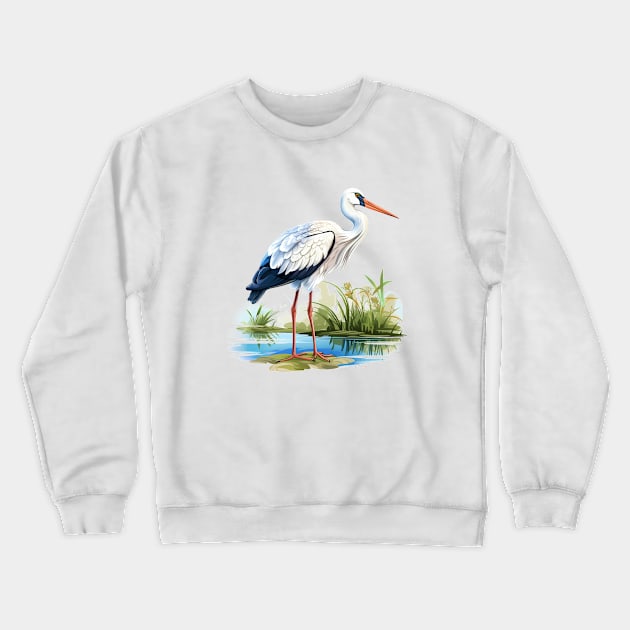 Stork Crewneck Sweatshirt by zooleisurelife